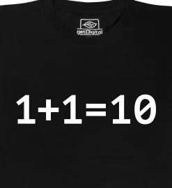 getDigital 1 + 1 = 10 Schwarz New