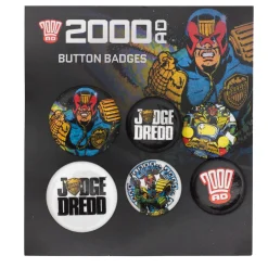 AbyStyle 2000 AD / Judge Dredd Button-Set New