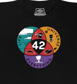 getDigital 42 Life Universe Everything Schwarz Outlet