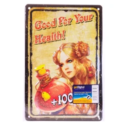 getDigital Blechschild Good For Your Health New
