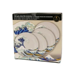 Disitrneo Die Große Welle von Kanagawa Set aus 4 Tellern Outlet