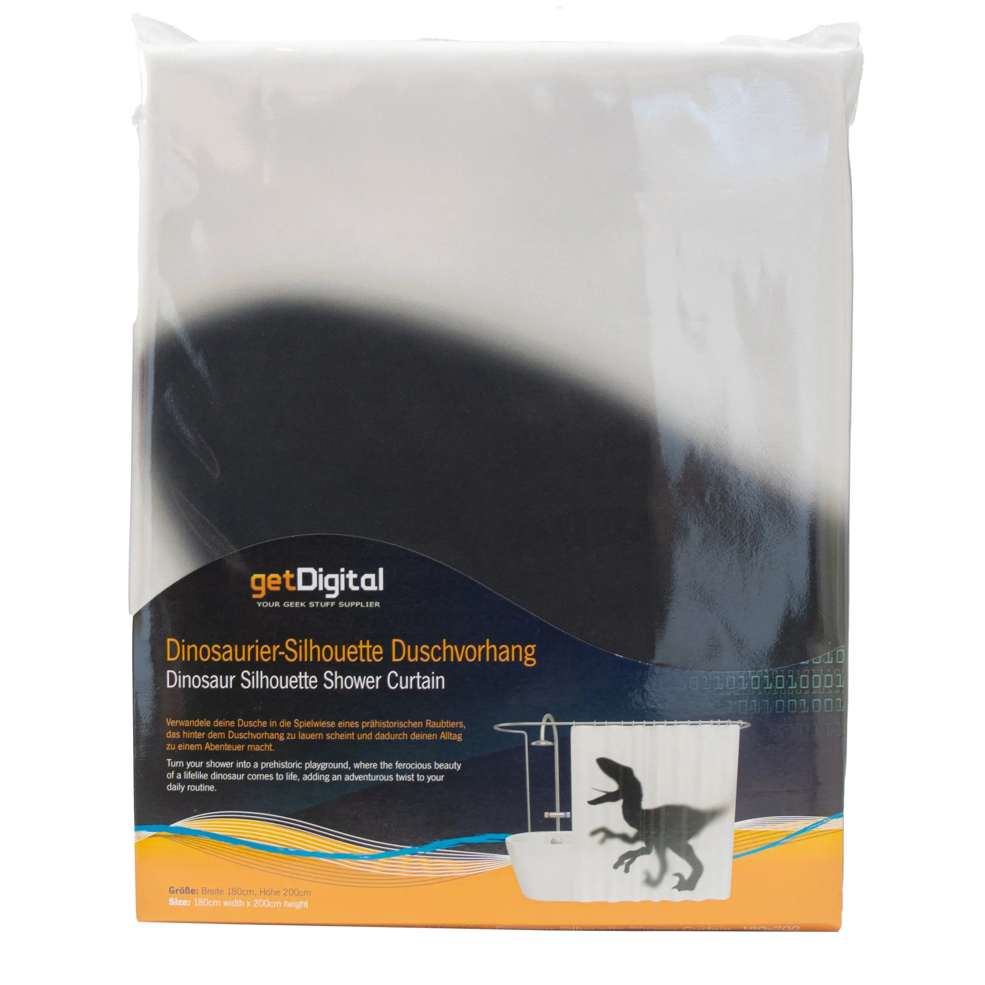 getDigital Dinosaurier-Silhouette Duschvorhang New