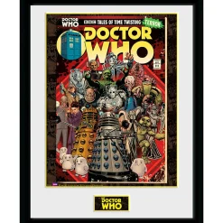 GBeye Doctor Who Gerahmtes Poster "Villains Comics" Clearance