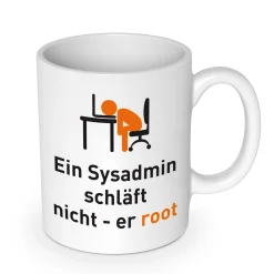 getDigital Ein Sysadmin schläft nicht Becher Clearance
