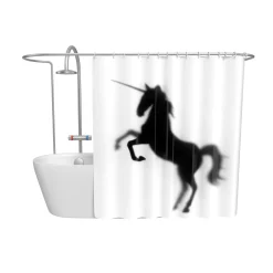 getDigital Einhorn-Silhouette Duschvorhang New
