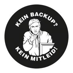getDigital Geek Aufkleber Kein Backup - Kein Mitleid