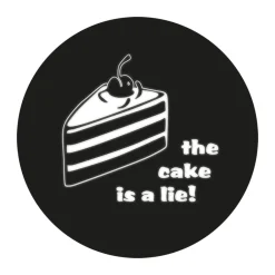getDigital Geek Aufkleber The Cake is a Lie Outlet
