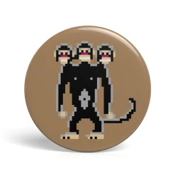 getDigital Geek Button Dreiköpfiger Affe Best