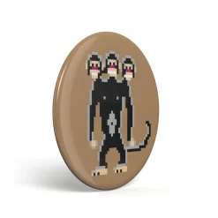 getDigital Geek Button Dreiköpfiger Affe Best