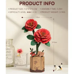 Robo TIme Holzbausatz Rote Kamelie Sale