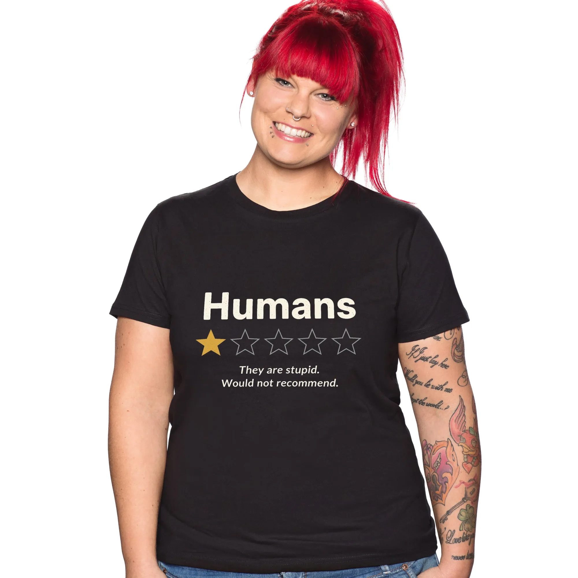 getDigital Humans are stupid Schwarz Hot