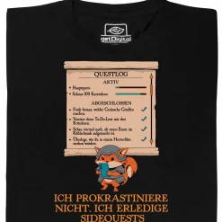 getDigital Ich prokrastiniere nicht Schwarz Outlet