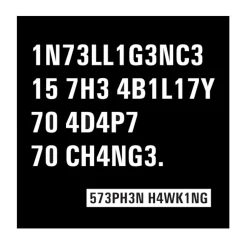 getDigital Intelligence - Stephen Hawking Zitat Aufkleber New