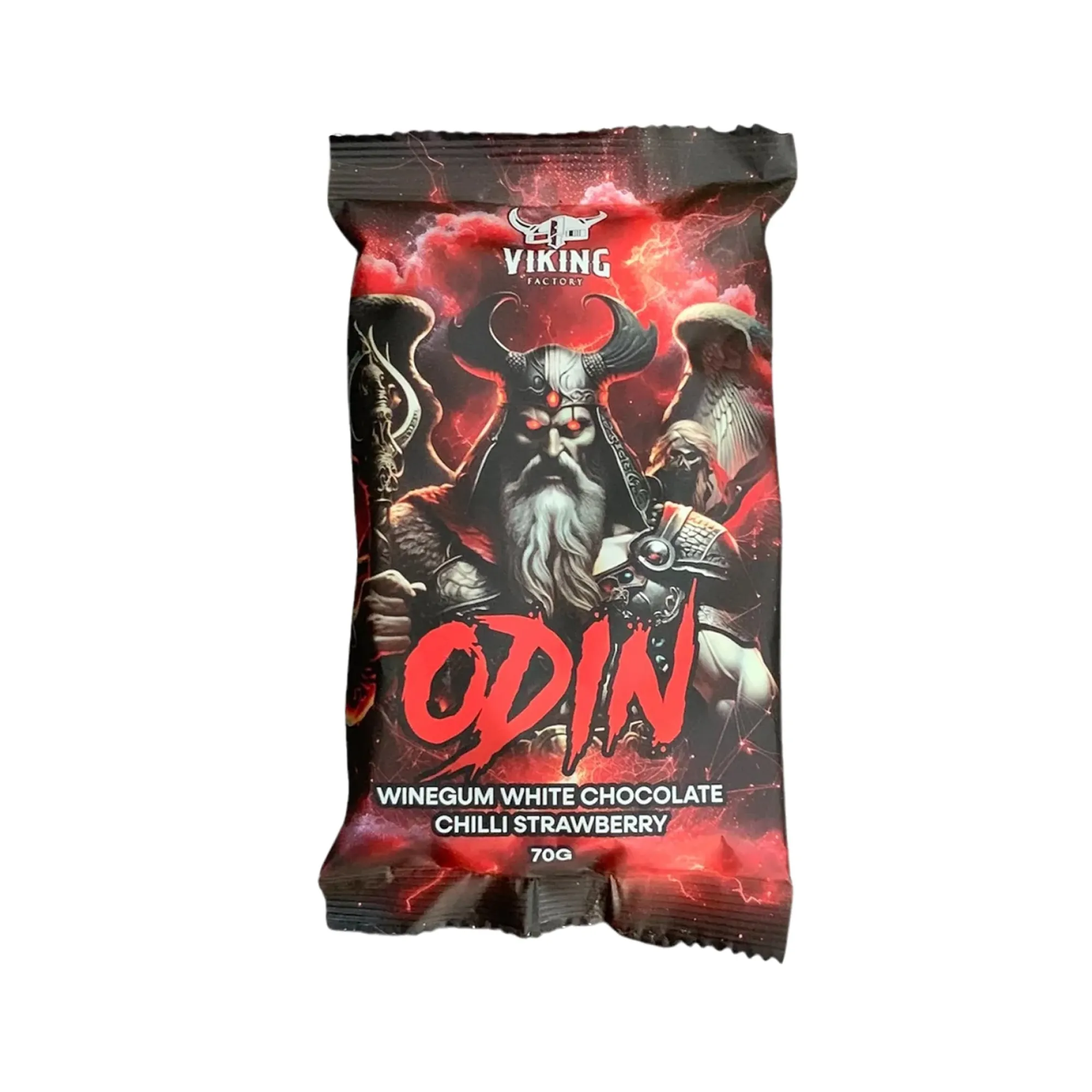 Viking Odin - Erdbeer Weingummi mit Weißer Schokolade und Chili Sale