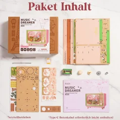 Robotime Sakura Traumtour Retro TV Spieluhr Holzbausatz Best