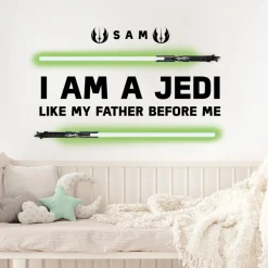 RoomMates Star Wars Glow in the Dark Wandaufkleber I am a Jedi Discount