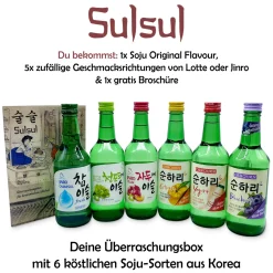 getDigital Sulsul Soju: Überraschungsbox mit 6 Soju-Getränken aus Korea Online