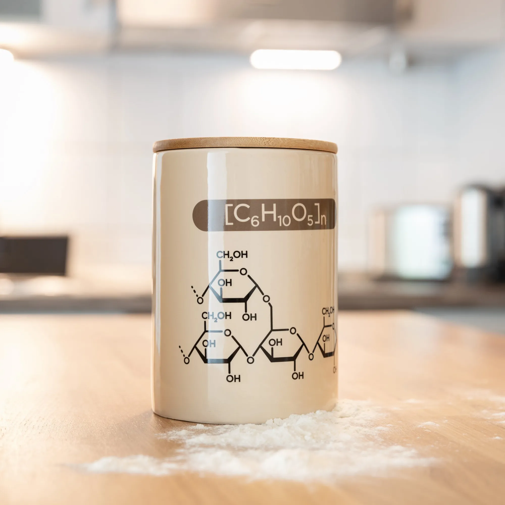 getDigital Vorratsbehälter für Mehl mit chemischen Formeln Best